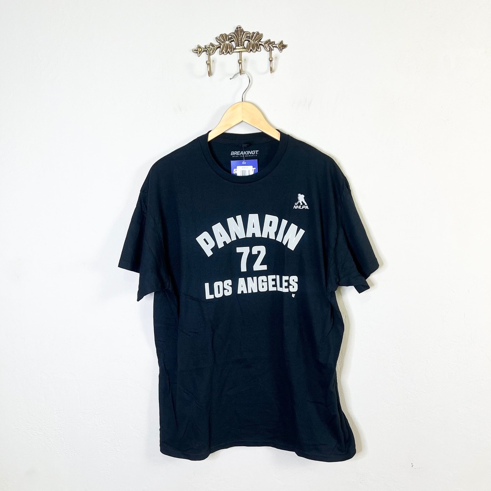 Panarin 72 Los Angeles BreakingT T-Shirt Mens Size XLarge Black NHLPA Hockey New